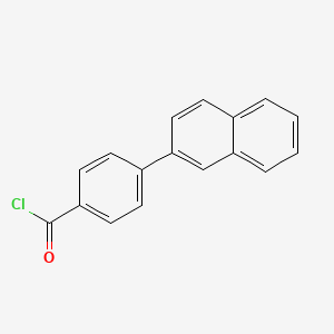 molecular formula C17H11ClO B11854257 4-(Naphthalen-2-yl)benzoyl chloride 