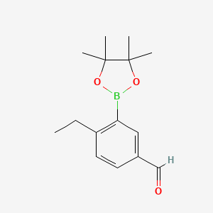 4-Ethyl-3-(4,4,5,5-tetramethyl-1,3,2-dioxaborolan-2-yl)benzaldehyde