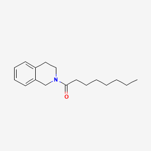 molecular formula C17H25NO B11854314 Isoquinoline, 1,2,3,4-tetrahydro-2-octanoyl- CAS No. 63937-47-3