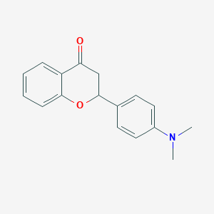 molecular formula C17H17NO2 B11854347 4H-1-Benzopyran-4-one, 2-[4-(dimethylamino)phenyl]-2,3-dihydro- CAS No. 77038-22-3