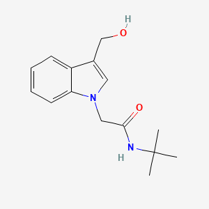 molecular formula C15H20N2O2 B11854355 N-(tert-Butyl)-2-(3-(hydroxymethyl)-1H-indol-1-yl)acetamide 