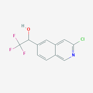 molecular formula C11H7ClF3NO B11854359 1-(3-Chloroisoquinolin-6-yl)-2,2,2-trifluoroethanol 