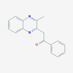 molecular formula C17H14N2O B11854363 2-(3-Methylquinoxalin-2-yl)-1-phenylethanone CAS No. 51425-12-8