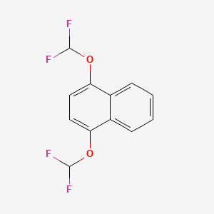 molecular formula C12H8F4O2 B11854377 1,4-Bis(difluoromethoxy)naphthalene 