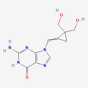 molecular formula C11H13N5O3 B11854429 2-amino-9-[(Z)-[2,2-bis(hydroxymethyl)cyclopropylidene]methyl]-1H-purin-6-one 