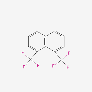 molecular formula C12H6F6 B11854531 1,8-Bis(trifluoromethyl)naphthalene 