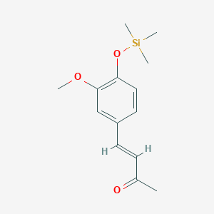 molecular formula C14H20O3Si B11854552 4-(3-Methoxy-4-((trimethylsilyl)oxy)phenyl)but-3-en-2-one 