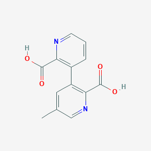 molecular formula C13H10N2O4 B11854566 5-Methyl-[3,3'-bipyridine]-2,2'-dicarboxylic acid 