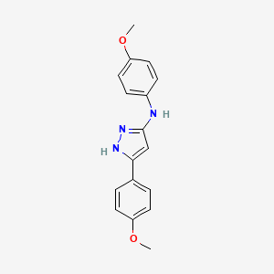 N-(4-methoxyphenyl)-N-[3-(4-methoxyphenyl)-1H-pyrazol-5-yl]amine
