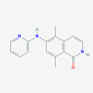 molecular formula C16H15N3O B11854580 5,8-Dimethyl-6-(pyridin-2-ylamino)isoquinolin-1(2H)-one 