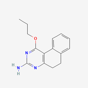molecular formula C15H17N3O B1185459 1-Propoxy-5,6-dihydrobenzo[f]quinazolin-3-ylamine 