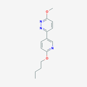 molecular formula C14H17N3O2 B11854597 3-(6-Butoxypyridin-3-yl)-6-methoxypyridazine CAS No. 1333222-27-7