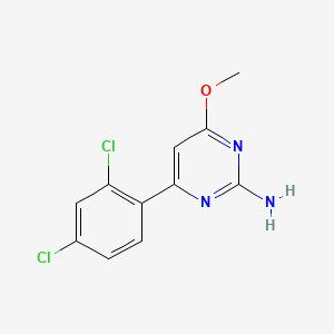 molecular formula C11H9Cl2N3O B1185460 4-(2,4-Dichlorophenyl)-6-methoxy-2-pyrimidinylamine 