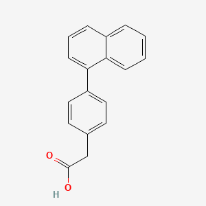 molecular formula C18H14O2 B11854645 2-(4-(Naphthalen-1-yl)phenyl)acetic acid 