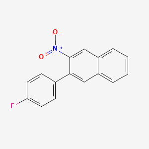 molecular formula C16H10FNO2 B11854650 2-(4-Fluorophenyl)-3-nitronaphthalene 