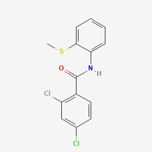 molecular formula C14H11Cl2NOS B1185469 2,4-dichloro-N-[2-(methylsulfanyl)phenyl]benzamide 