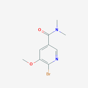 molecular formula C9H11BrN2O2 B11854730 6-Bromo-5-methoxy-N,N-dimethylnicotinamide 