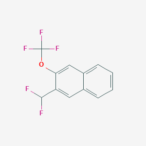 molecular formula C12H7F5O B11854740 2-(Difluoromethyl)-3-(trifluoromethoxy)naphthalene 