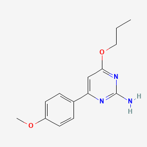 molecular formula C14H17N3O2 B1185476 4-(4-Methoxyphenyl)-6-propoxy-2-pyrimidinamine 