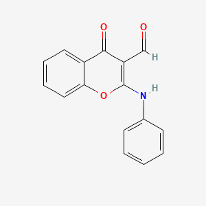 4H-1-Benzopyran-3-carboxaldehyde, 4-oxo-2-(phenylamino)-