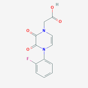 2-(4-(2-Fluorophenyl)-2,3-dioxo-3,4-dihydropyrazin-1(2H)-yl)acetic acid