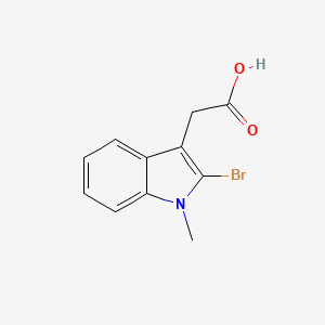 molecular formula C11H10BrNO2 B11854791 2-(2-Bromo-1-methyl-1H-indol-3-yl)acetic acid 