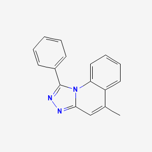 molecular formula C17H13N3 B11854813 5-Methyl-1-phenyl-[1,2,4]triazolo[4,3-A]quinoline CAS No. 127621-35-6