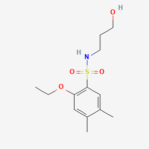 2-ethoxy-N-(3-hydroxypropyl)-4,5-dimethylbenzenesulfonamide