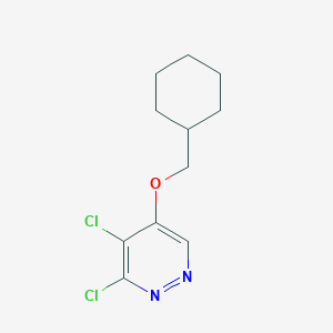 molecular formula C11H14Cl2N2O B11854873 3,4-Dichloro-5-(cyclohexylmethoxy)pyridazine CAS No. 1346698-18-7