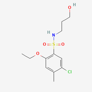 molecular formula C12H18ClNO4S B1185488 5-chloro-2-ethoxy-N-(3-hydroxypropyl)-4-methylbenzenesulfonamide 