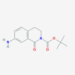 molecular formula C14H18N2O3 B11854904 tert-Butyl 7-amino-1-oxo-3,4-dihydroisoquinoline-2(1H)-carboxylate 