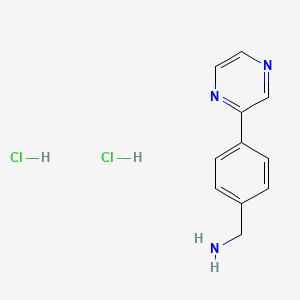 (4-(Pyrazin-2-yl)phenyl)methanamine dihydrochloride