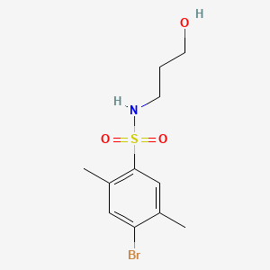 molecular formula C11H16BrNO3S B1185492 4-bromo-N-(3-hydroxypropyl)-2,5-dimethylbenzenesulfonamide 