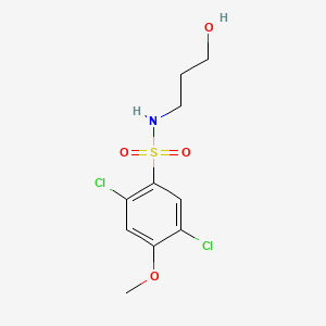 2,5-dichloro-N-(3-hydroxypropyl)-4-methoxybenzenesulfonamide