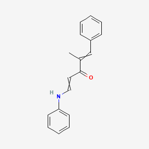 molecular formula C18H17NO B11854936 5-Anilino-2-methyl-1-phenylpenta-1,4-dien-3-one 