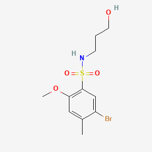 5-bromo-N-(3-hydroxypropyl)-2-methoxy-4-methylbenzenesulfonamide