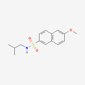molecular formula C15H19NO3S B1185501 N-isobutyl-6-methoxy-2-naphthalenesulfonamide 