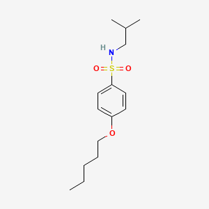 molecular formula C15H25NO3S B1185503 N-isobutyl-4-(pentyloxy)benzenesulfonamide 