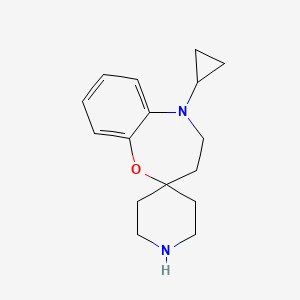 molecular formula C16H22N2O B11855033 5-Cyclopropyl-4,5-dihydro-3H-spiro[benzo[B][1,4]oxazepine-2,4'-piperidine] 