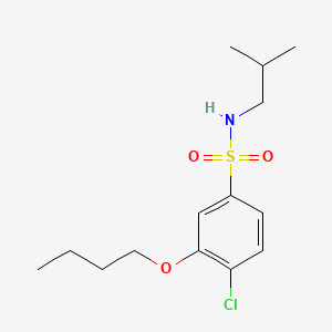 molecular formula C14H22ClNO3S B1185504 3-butoxy-4-chloro-N-isobutylbenzenesulfonamide 