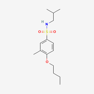 molecular formula C15H25NO3S B1185505 4-butoxy-N-isobutyl-3-methylbenzenesulfonamide 