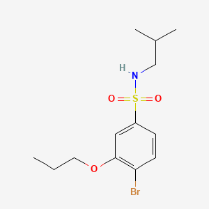 molecular formula C13H20BrNO3S B1185506 4-bromo-N-isobutyl-3-propoxybenzenesulfonamide 