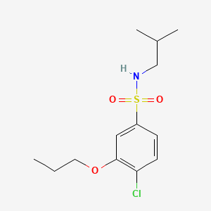 molecular formula C13H20ClNO3S B1185507 4-chloro-N-isobutyl-3-propoxybenzenesulfonamide 