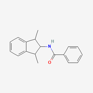 molecular formula C18H19NO B11855080 N-(1,3-Dimethyl-2,3-dihydro-1H-inden-2-yl)benzamide CAS No. 61957-35-5