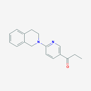 molecular formula C17H18N2O B11855104 1-(6-(3,4-Dihydroisoquinolin-2(1H)-yl)pyridin-3-yl)propan-1-one 