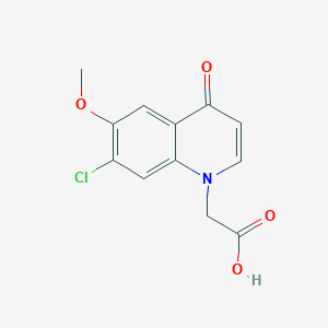 2-(7-Chloro-6-methoxy-4-oxoquinolin-1(4H)-yl)acetic acid