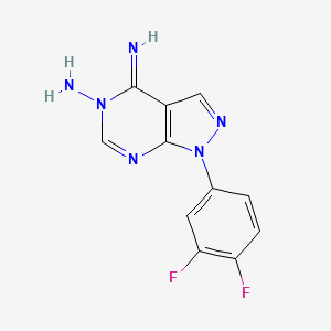 1-(3,4-Difluorophenyl)-4-imino-1H-pyrazolo[3,4-d]pyrimidin-5(4H)-amine