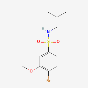 molecular formula C11H16BrNO3S B1185516 4-bromo-N-isobutyl-3-methoxybenzenesulfonamide 
