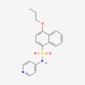 molecular formula C18H18N2O3S B1185523 4-propoxy-N-(4-pyridinyl)-1-naphthalenesulfonamide 