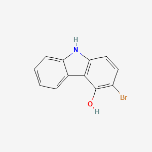 molecular formula C12H8BrNO B11855234 3-bromo-9H-carbazol-4-ol 